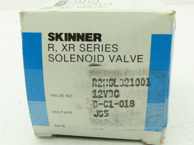 Honeywell Skinner R2H6LB21001 Solenoid Valve 2-Way NC 12VDC 5-1000 PSI 1/4" NPT
