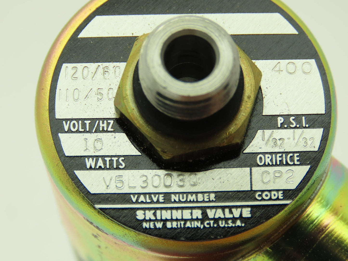 Honeywell Skinner V5L30030 Solenoid Valve 3-Way NC 120V 400 PSI 1/8" NPT