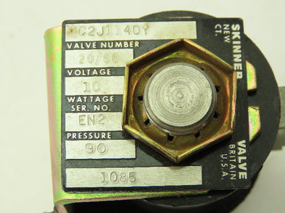 Honeywell Skinner C2J1140Y Solenoid Valve 2-Way NC 120V 90 PSI 1/8" NPT