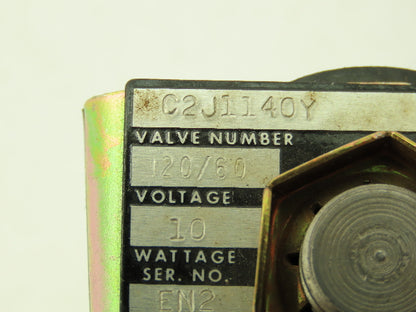 Honeywell Skinner C2J1140Y Solenoid Valve 2-Way NC 120V 90 PSI 1/8" NPT