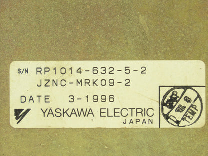 Yaskawa Electric JZNC-MRK09-2 Robot Controller Back Panel