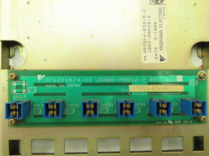 Yaskawa Electric JZNC-MRK09-2 Robot Controller Back Panel