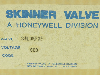 Honeywell Skinner S4L0KFX5 Directional Control Spool Valve 5 Port 3 Pos 3/4" NPT