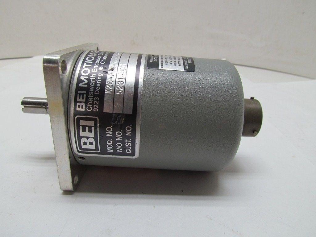 BEI Motion Systems K25-P-H-360-B-C-E-1.2 Rotary Encoder w/o No. 5231-000