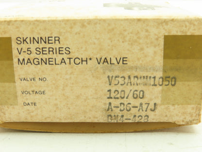 Honeywell Skinner V53ARMM1050 Solenoid Valve 3-Way NC 120V 50PSI 1/8NPT Latching
