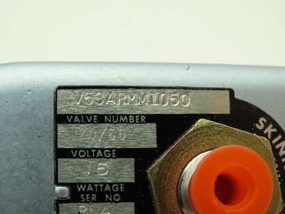 Honeywell Skinner V53ARMM1050 Solenoid Valve 3-Way NC 120V 50PSI 1/8NPT Latching