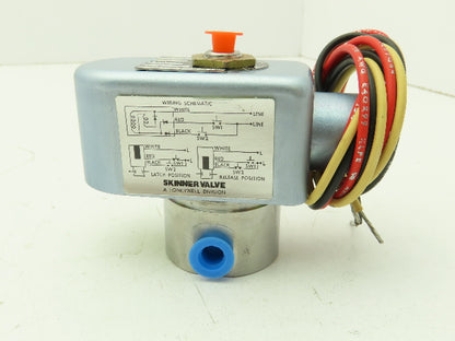Honeywell Skinner V53ARMM1050 Solenoid Valve 3-Way NC 120V 50PSI 1/8NPT Latching