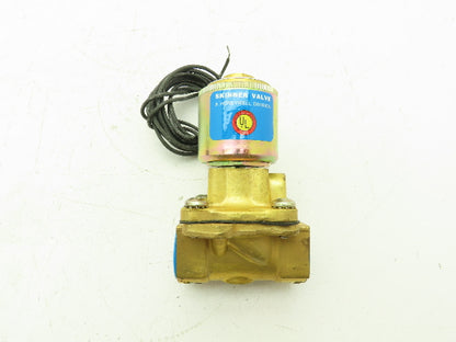 Honeywell Skinner XLB2L110 Brass Solenoid Valve 2-Way NC 120V 50 PSI 3/4" NPT