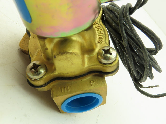 Honeywell Skinner XLB2L110 Brass Solenoid Valve 2-Way NC 120V 50 PSI 3/4" NPT