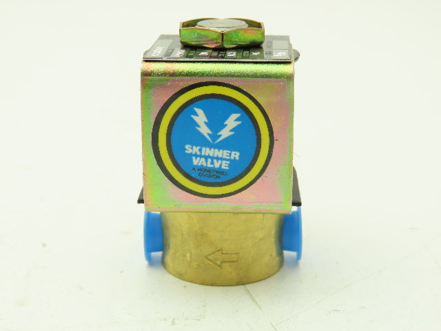 Honeywell Skinner C2JX194 Brass Solenoid Valve 2-Way NC 120V 90 PSI 1/8" NPT