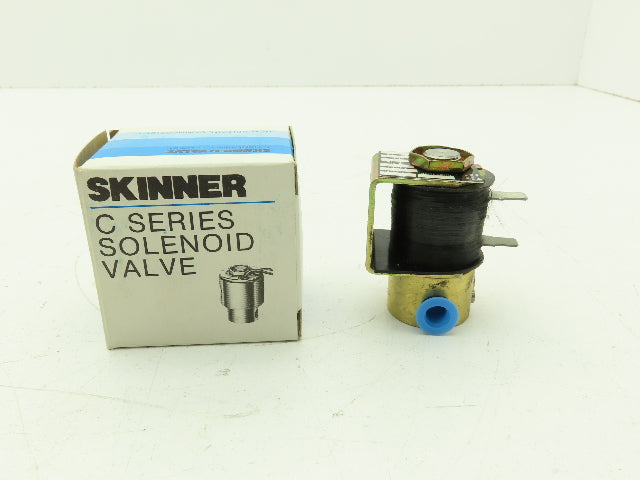 Honeywell Skinner C2JX194 Brass Solenoid Valve 2-Way NC 120V 90 PSI 1/8" NPT