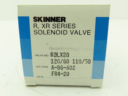 Honeywell Skinner R2LX20 Brass Solenoid Valve 2-Way 120V 200 PSI 1/4" NPT Oxygen
