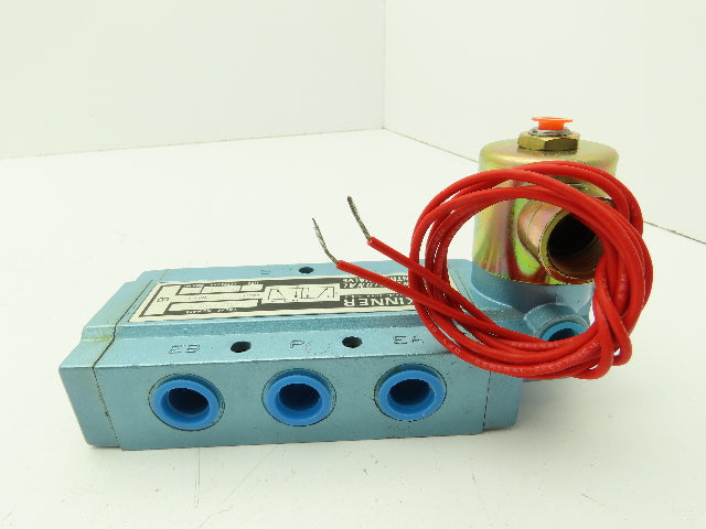 Honeywell Skinner S3R0ABL3 Solenoid Spool Valve 5-Way 2 Pos 120V 150 PSI 3/8"NPT