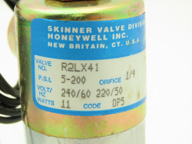 Honeywell Skinner R2LX41 Solenoid Valve 2-Way NC 240V 5-200 PSI 1/4" NPT