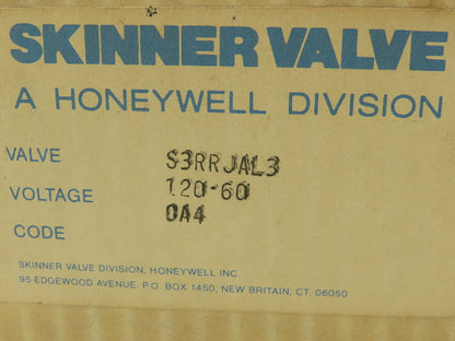 Honeywell Skinner S3RRJAL3 Solenoid Spool Valve 5-Way 3 Pos 120V 150 PSI 3/8"NPT