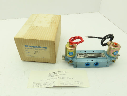 Honeywell Skinner S3RRJAL3 Solenoid Spool Valve 5-Way 3 Pos 120V 150 PSI 3/8"NPT