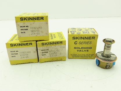 Honeywell Skinner C2DE1092 Brass Solenoid Valve 2-Way NC 90 PSI 1/8"NPT Lot of 4