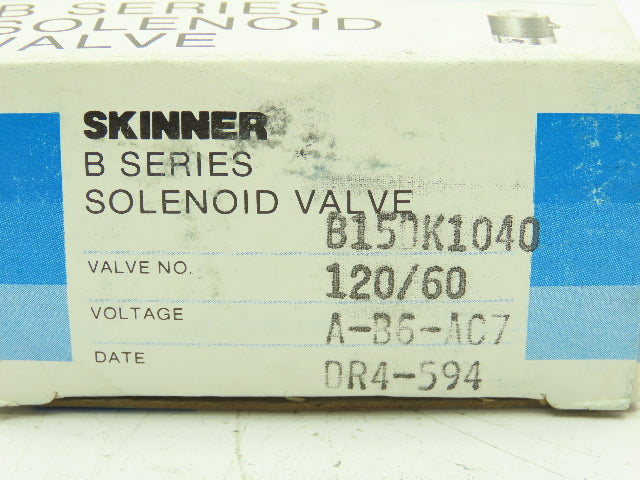 Honeywell Skinner B15DK1040 Solenoid Valve 3-Way NO 120V 40 PSI 1/8" NPT