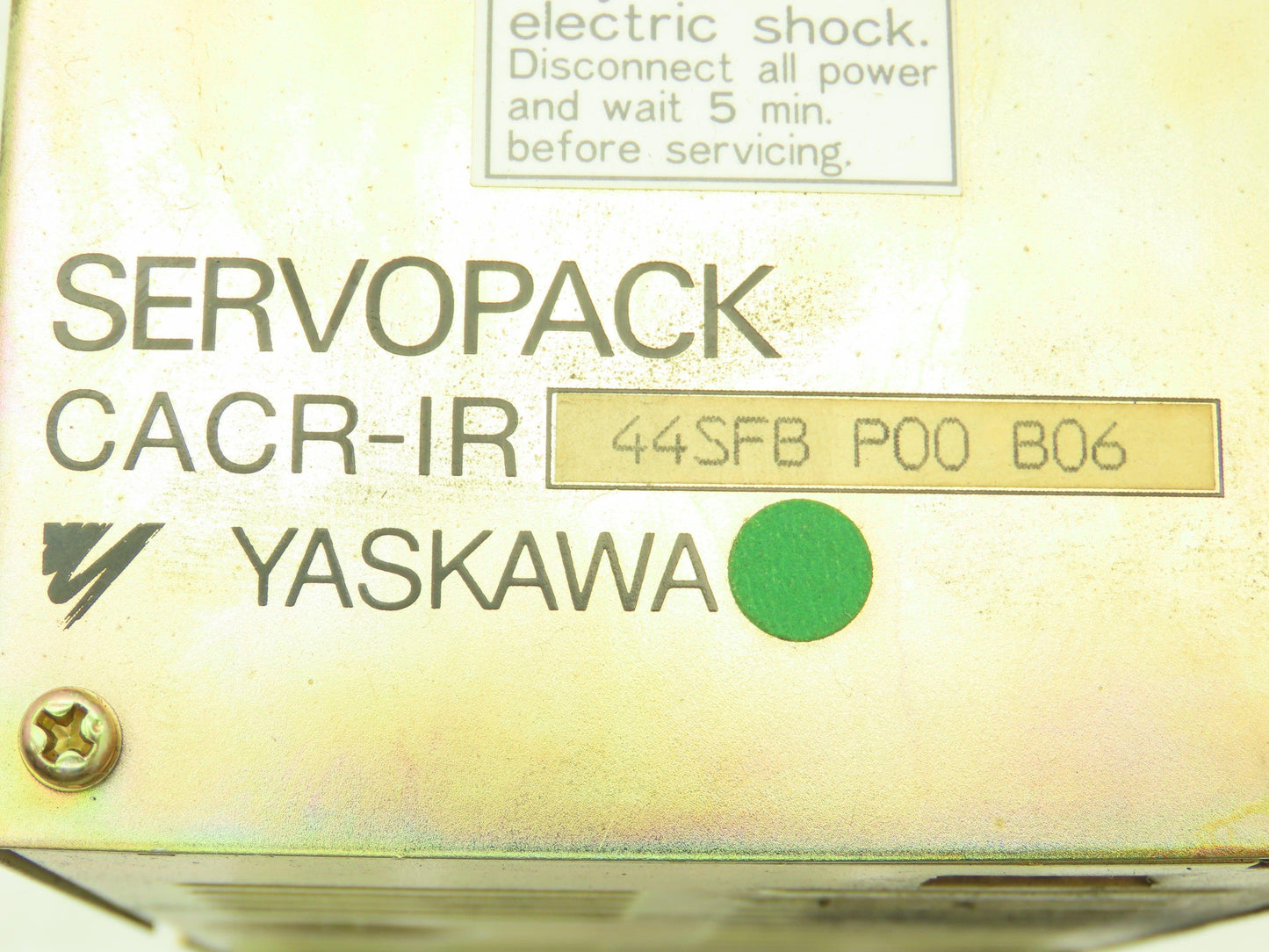 Yaskawa Electric CACR-IR44SFB-P00-B06 Servopack Servo Drive 230V 3Ph Input