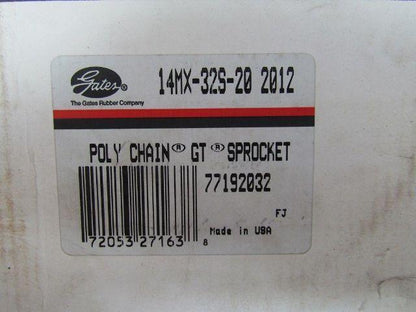 Gates 14MX-32S-20 Poly Chain GT Sprocket Pulley Sheave 2012 Taper Lock Hub