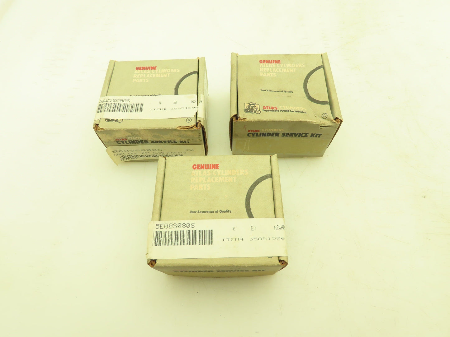 Atlas 5A25S000S Cylinder Cartridge Seal Repair Kit NBR 2.5" Rod  -Lot of 3