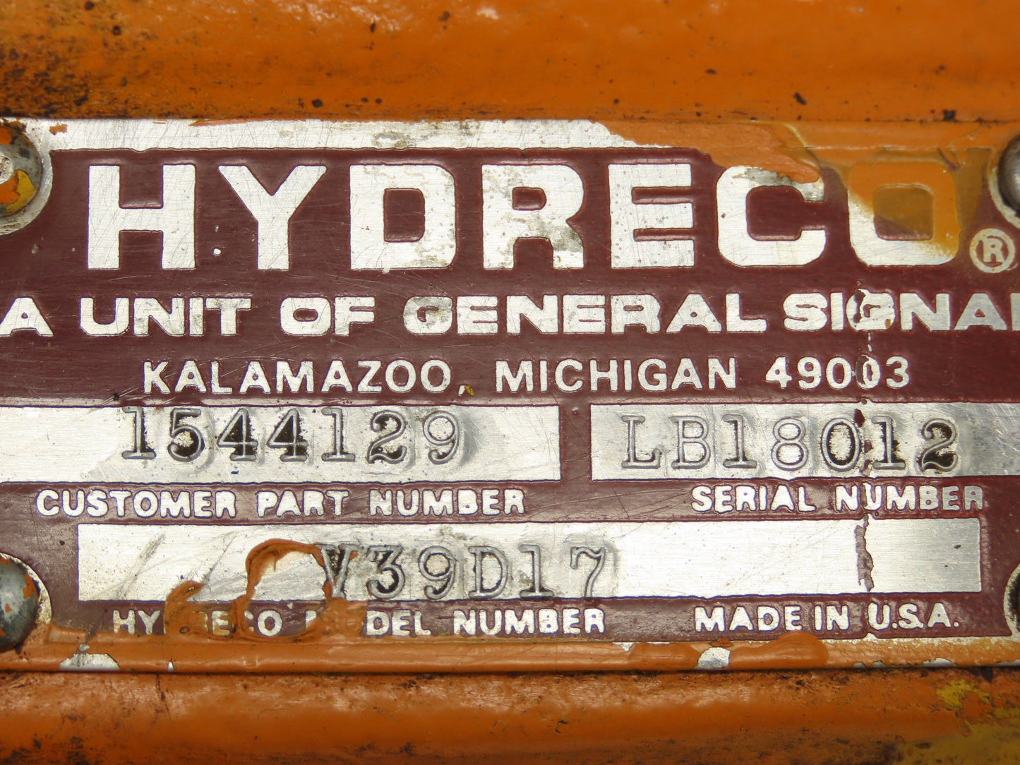 Hydreco 1-Spool 3-Pos Monoblock Hydraulic Directional Loader Lift Control Valve