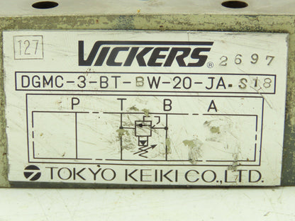 Vickers DGMC-3-BT-BW-20-JA-S18 Tokyo Hydraulic Valve