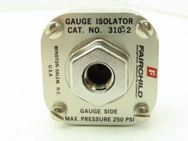 Fairchild Model 31 Pneumatic Regulator Gauge Isolator 1/4" NPT  (31032)