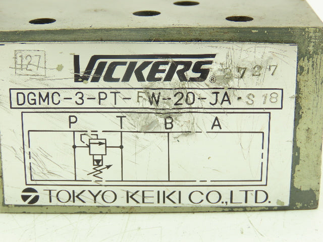 Vickers DGMC-3-PT-FW-20-JA-S18 Tokyo Hydraulic Valve