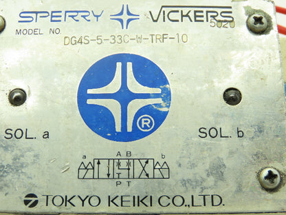 Vickers DG4S-5-33C-W-TRF-10 Tokyo Hydraulic Directional Valve