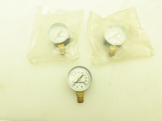 Enerpac Pneumatic Air Pressure Gauge 1.5"Dial 0-100 PSI   Lot of 3