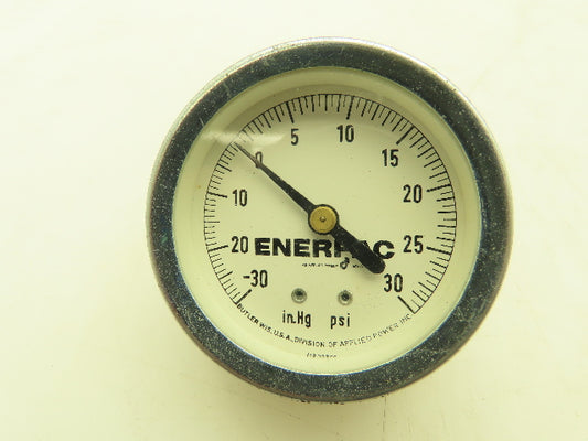 Enerpac Vacuum Pressure Gauge 2" Dial -30 to 30 In. Hg