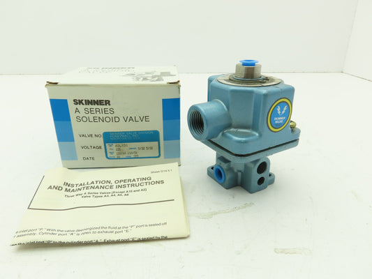 Honeywell Skinner A3LX31 Solenoid Valve 3-Way NC 120V 125 PSI 1/4" NPT -No Coil