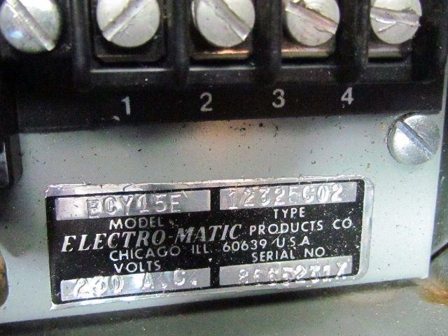 Electro-Matic Type 12325C02 Model ECY15E Electro Magnet Control Box