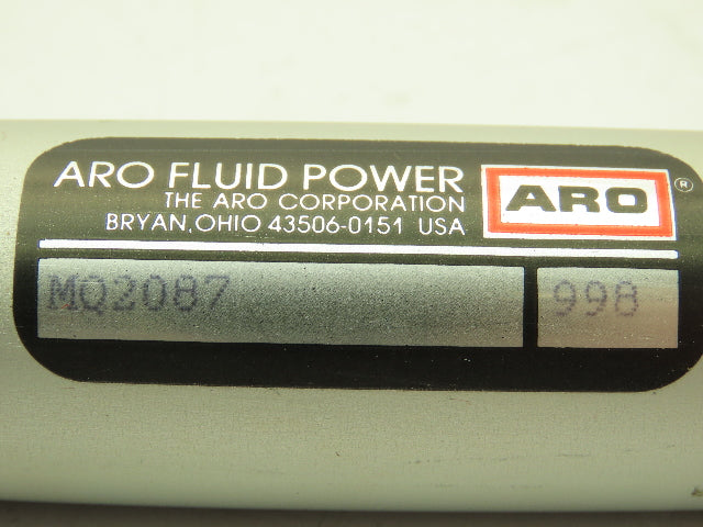 ARO MQ2087 Round Pneumatic Air Cylinder 1-1/8" Bore 4" Stroke Double Rod End