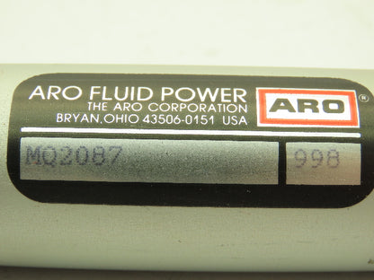 ARO MQ2087 Round Pneumatic Air Cylinder 1-1/8" Bore 4" Stroke Double Rod End