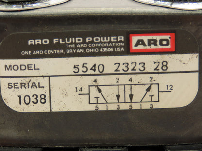 ARO 5540 2323 28 Pneumatic Solenoid Control Spool Valve 5/2 Pos 120V 1" NPT