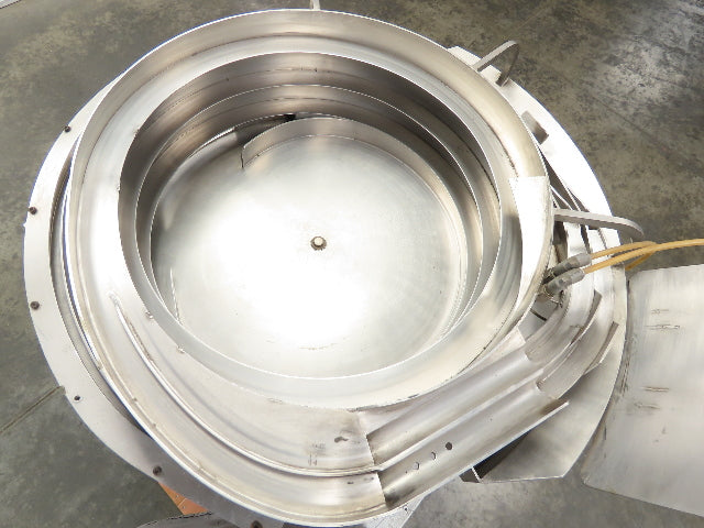 Haumiller Engineering 24" Stainless Vibratory Bowl Parts Feeder On A Stand 110v