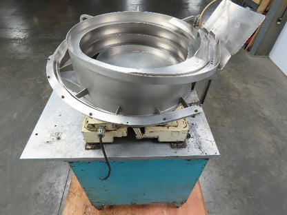 Haumiller Engineering 24" Stainless Vibratory Bowl Parts Feeder On A Stand 110v