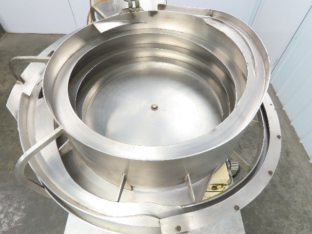 Haumiller Engineering 24" Stainless Vibratory Bowl Parts Feeder On A Stand 110v