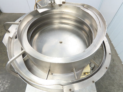 Haumiller Engineering 24" Stainless Vibratory Bowl Parts Feeder On A Stand 110v