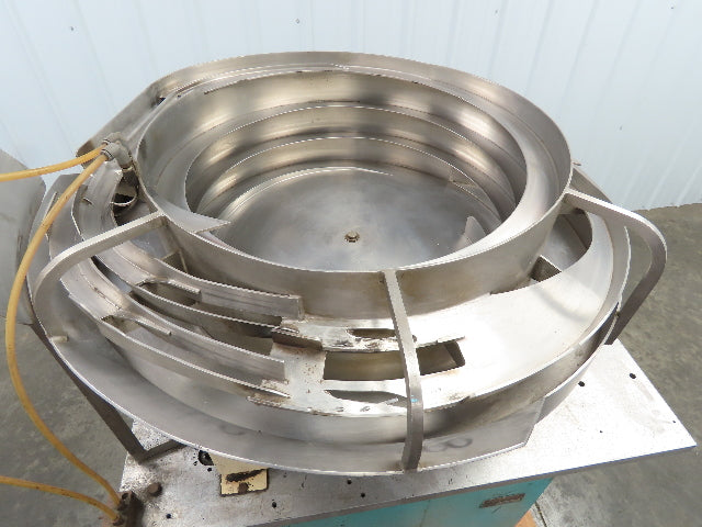 Haumiller Engineering 24" Stainless Vibratory Bowl Parts Feeder On A Stand 110v