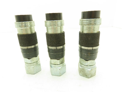 ARO 23204-005 Full Bore Pneumatic Quick Coupler 1/2" Body 3/4" FNPT   Lot of 3