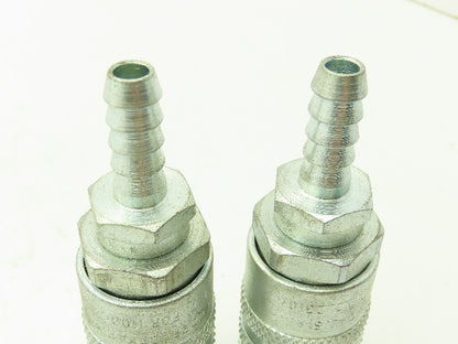 ARO 23104-24 Pneumatic Quick Coupler Socket 1/2" Body 3/8" Hose Barb  -Lot of 2