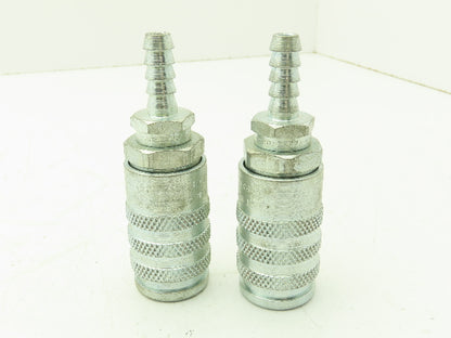 ARO 23104-24 Pneumatic Quick Coupler Socket 1/2" Body 3/8" Hose Barb  -Lot of 2