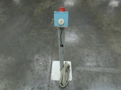 Telemecanique Pedestal Mounted Safety Control Operator Station 40" Height 3 Hole