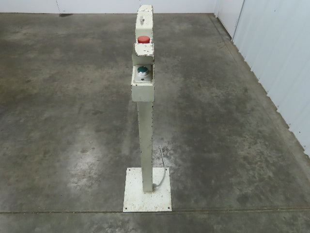 Telemecanique Pedestal Mounted Safety Control Operator Station 40" Height 3 Hole