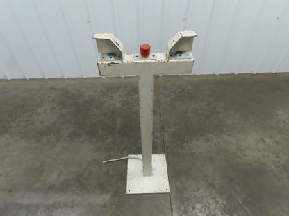Telemecanique Pedestal Mounted Safety Control Operator Station 40" Height 3 Hole