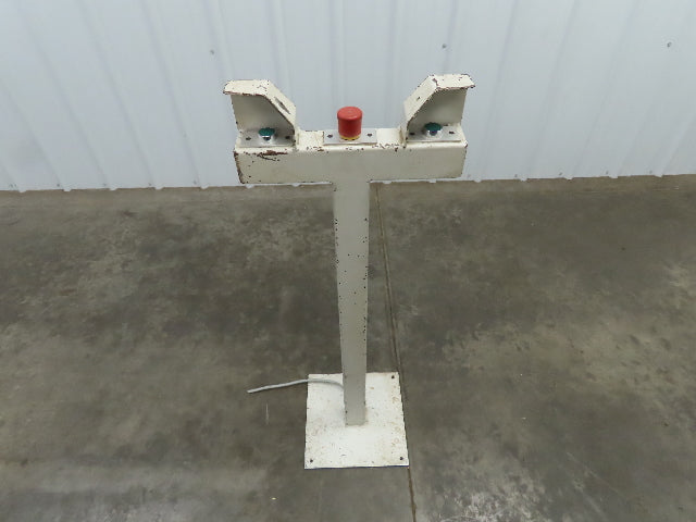 Telemecanique Pedestal Mounted Safety Control Operator Station 40" Height 3 Hole