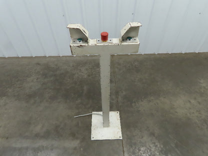Telemecanique Pedestal Mounted Safety Control Operator Station 40" Height 3 Hole